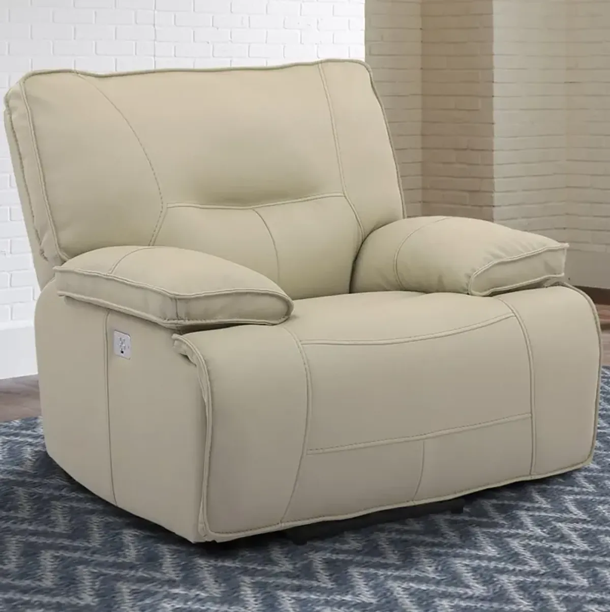 Parker House Spartacus Power Oversized Recliner with Usb & Power Headrest in Oyster