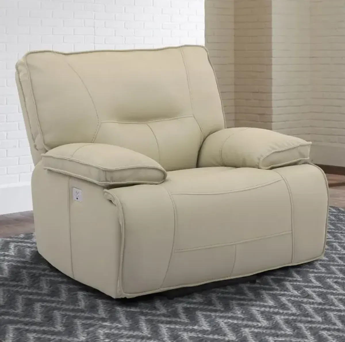 Parker House Spartacus Power Oversized Recliner with Usb & Power Headrest in Oyster