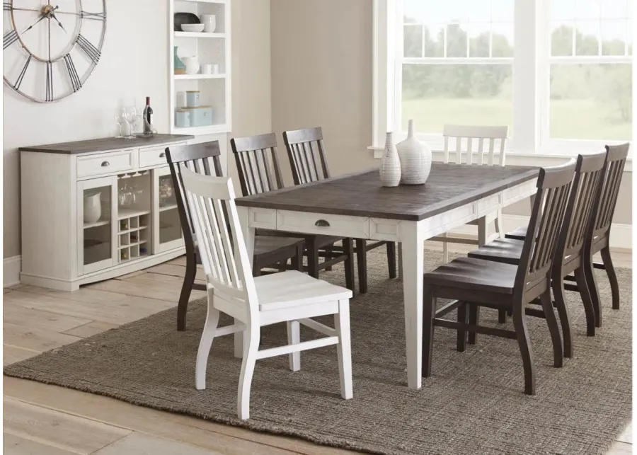 5 PIECE CAYLA TABLE + 4 SIDE CHAIRS