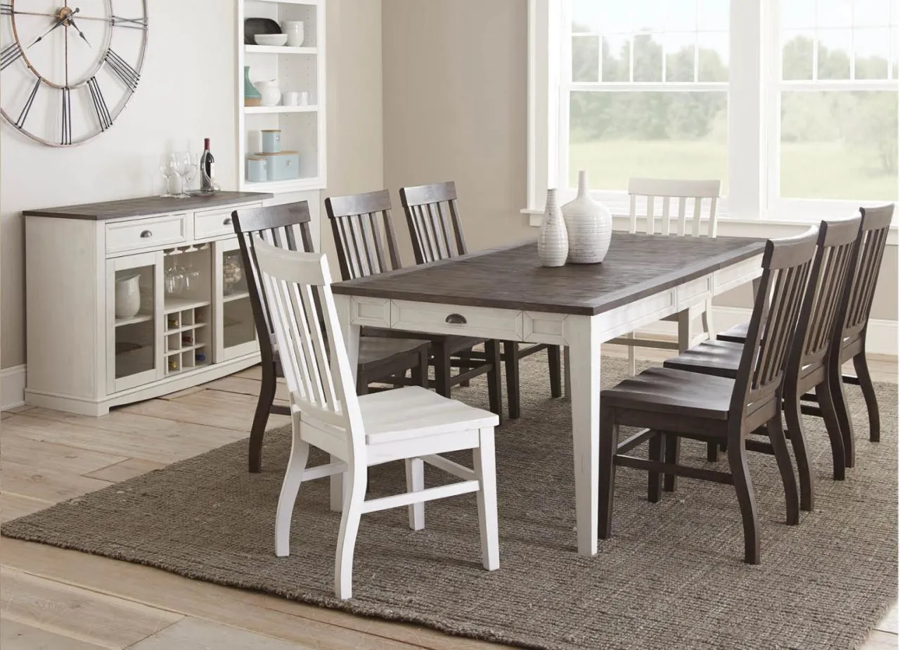 5 PIECE CAYLA TABLE + 4 SIDE CHAIRS