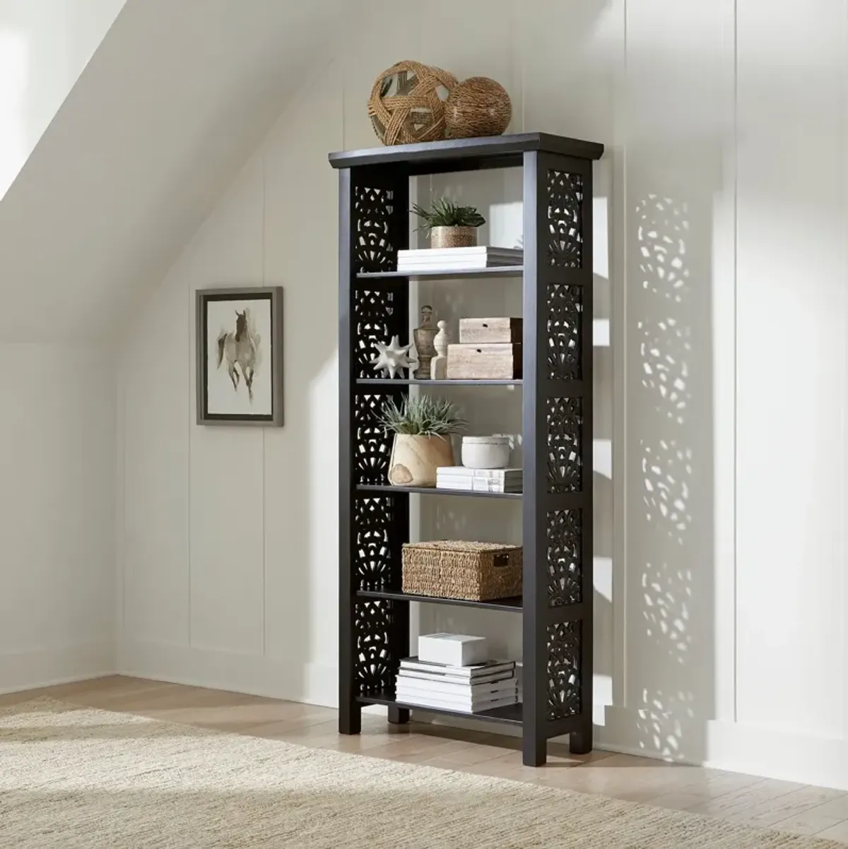 Liberty Furniture Trellis Lane Black Accent Bookcase