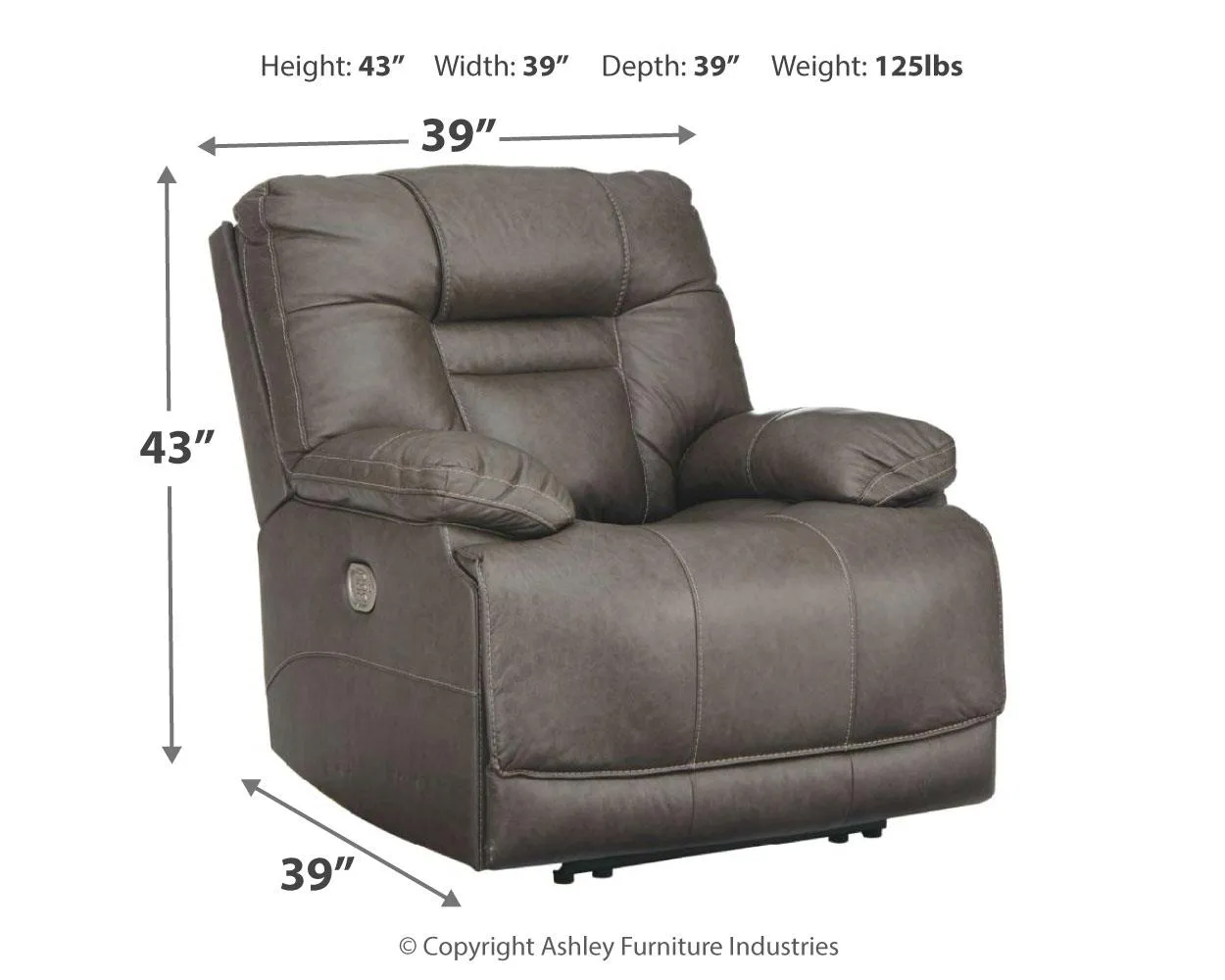 WURSTROW POWER RECLINER SMOKE SIGNATURE DESIGN