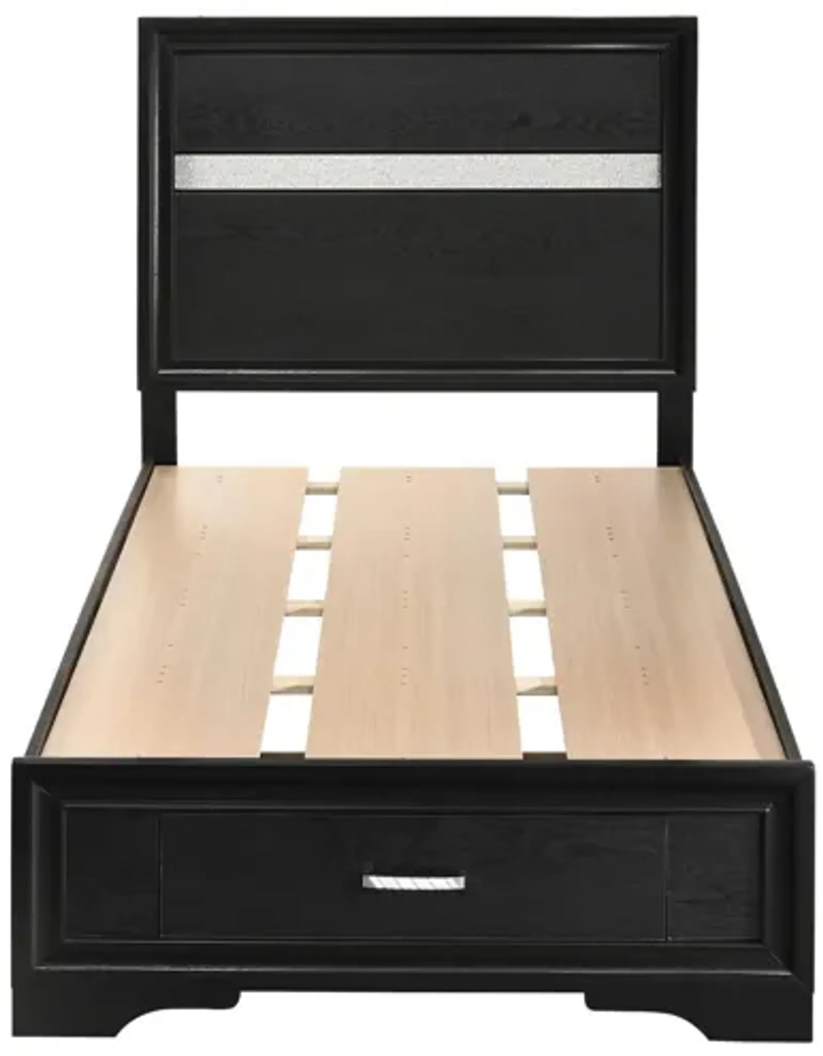 Coaster Miranda Wood Twin Storage Panel Bed Black