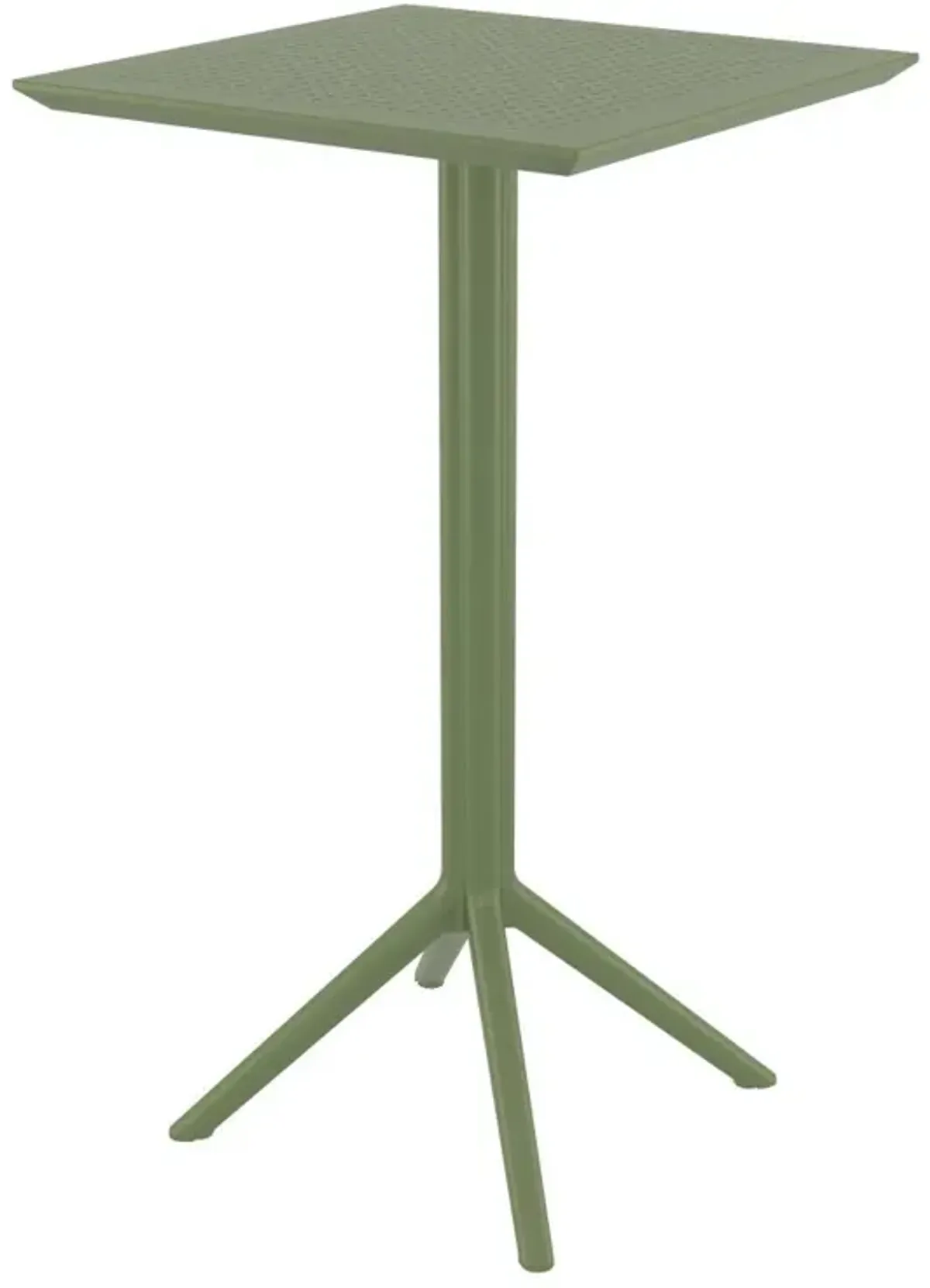 Compamia Sky Maya Square Bar Set with 2 Barstools Olive Green