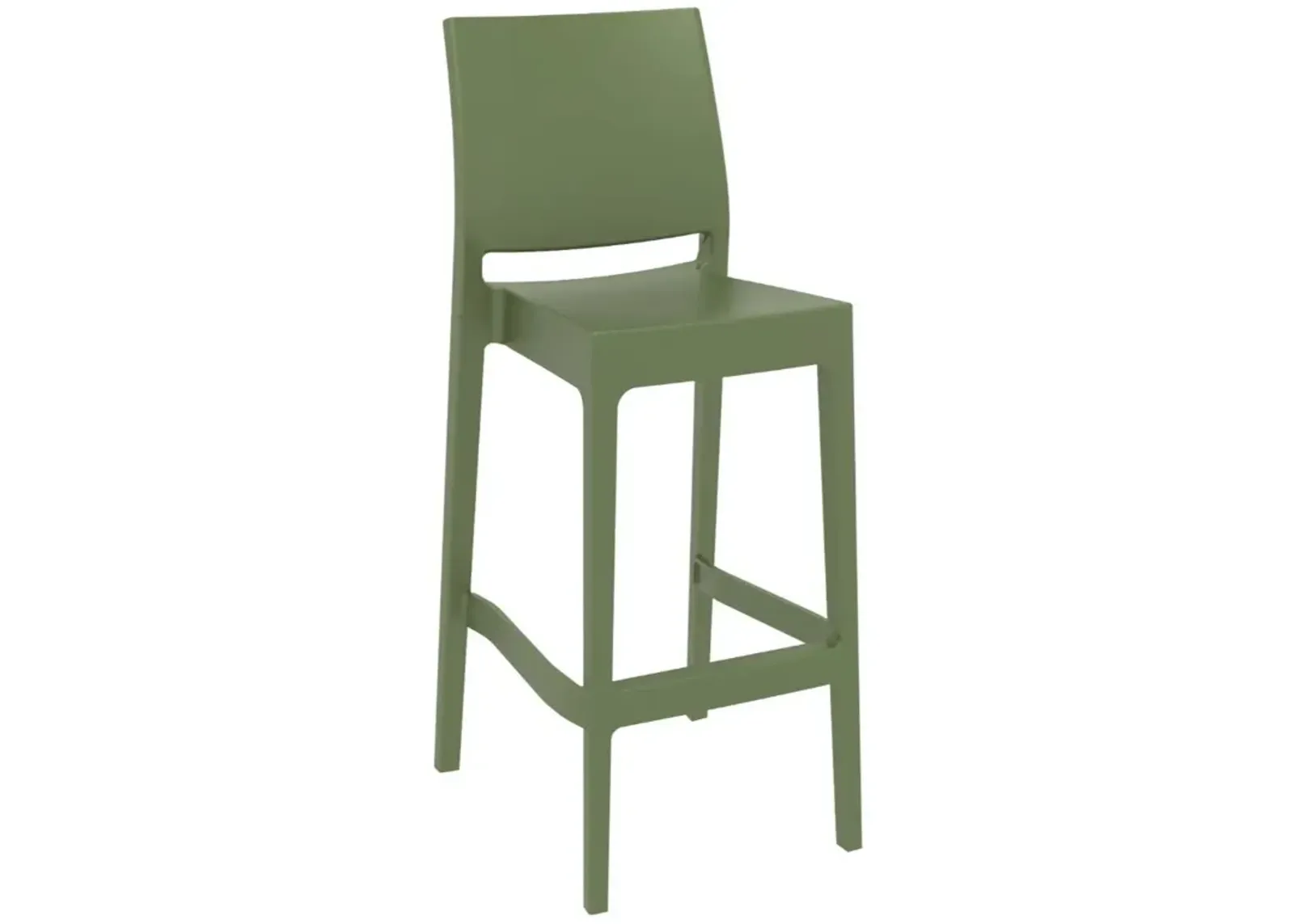 SKY MAYA SQUARE BAR SET WITH 2 BARSTOOLS OLIVE GREEN