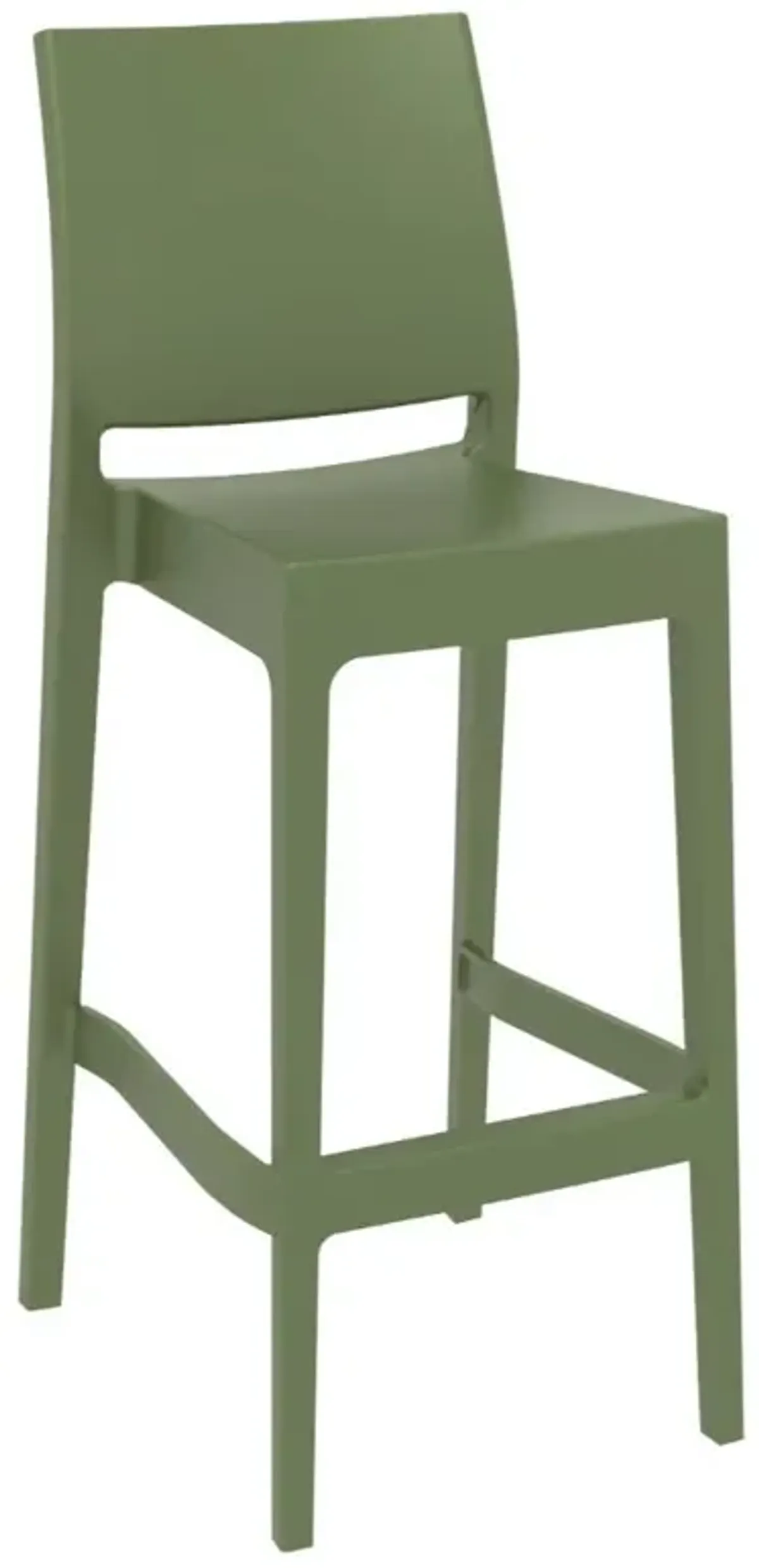 SKY MAYA SQUARE BAR SET WITH 2 BARSTOOLS OLIVE GREEN