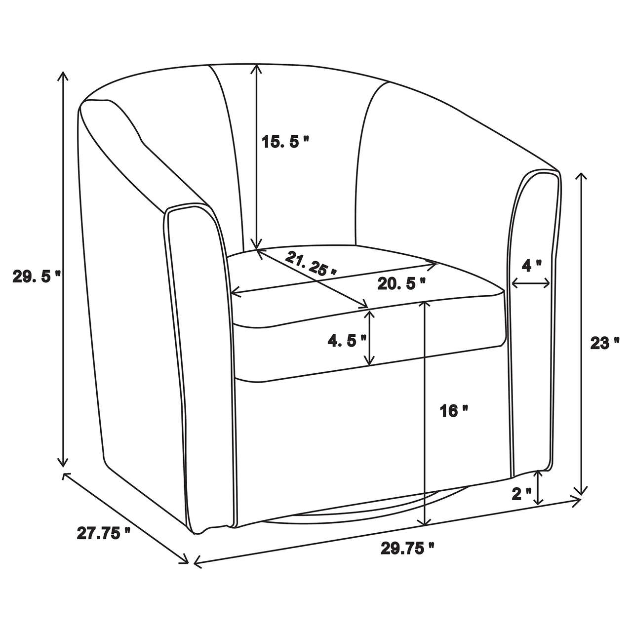 ACCENT CHAIR RED