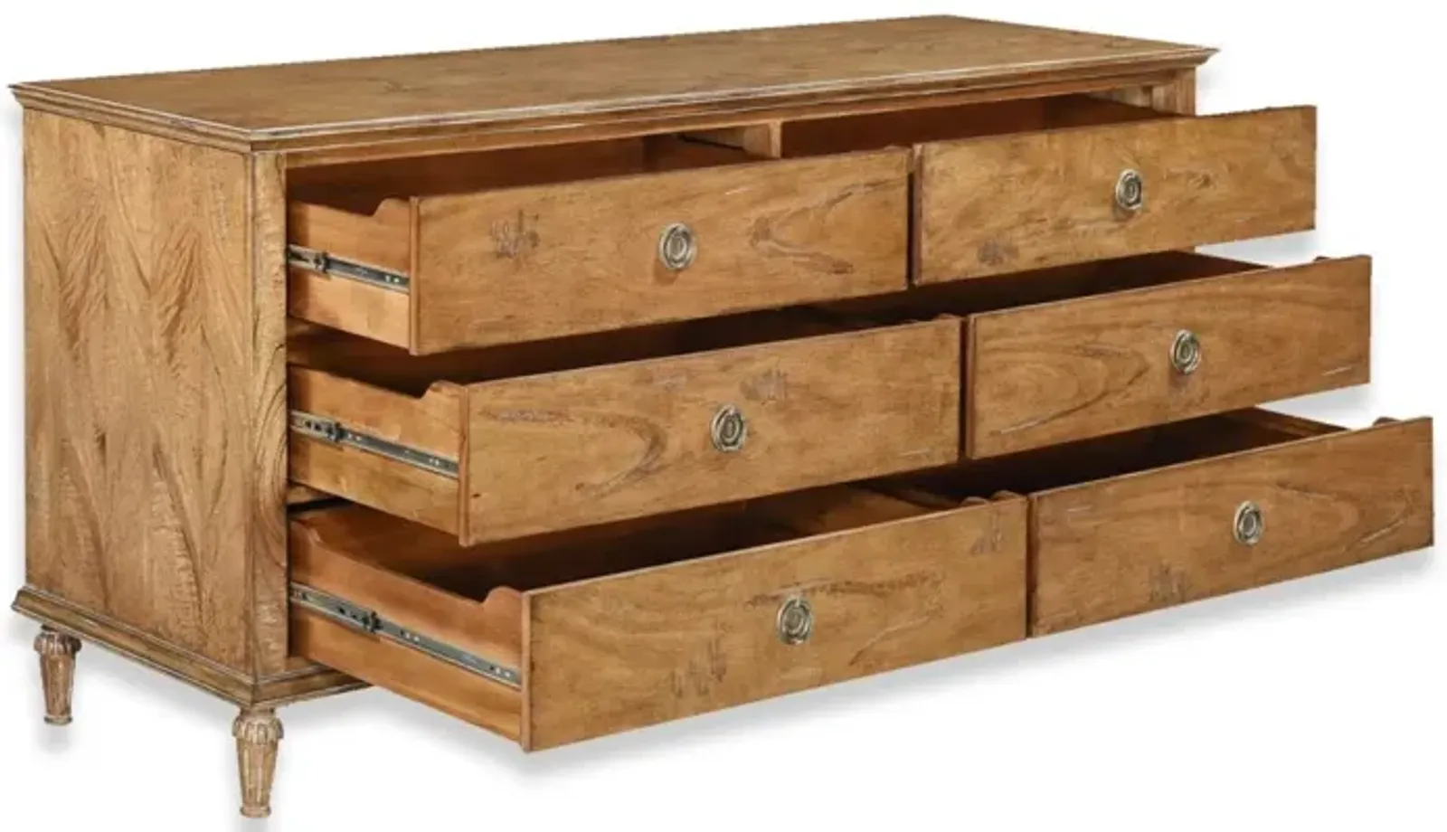 Noble Furniture Crest 6-Drawer Dresser in Beachwood Finish