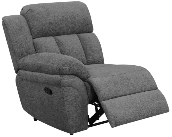 Coaster Bahrain Upholstered Motion Loveseat Charcoal