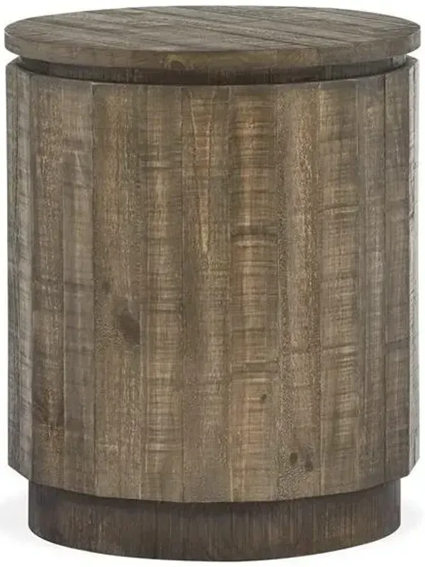 Magnussen Wood Round Accent End Table Baisden
