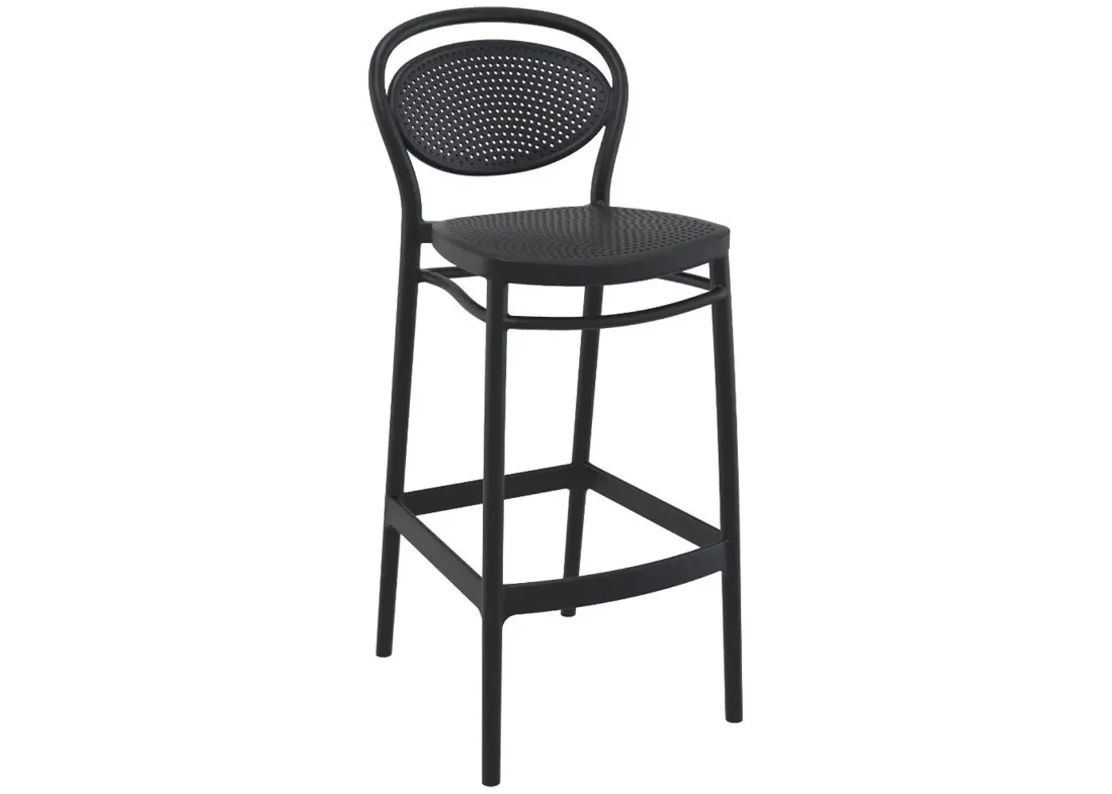 Compamia Sky Marcel Square Bar Set with 2 Barstools Black