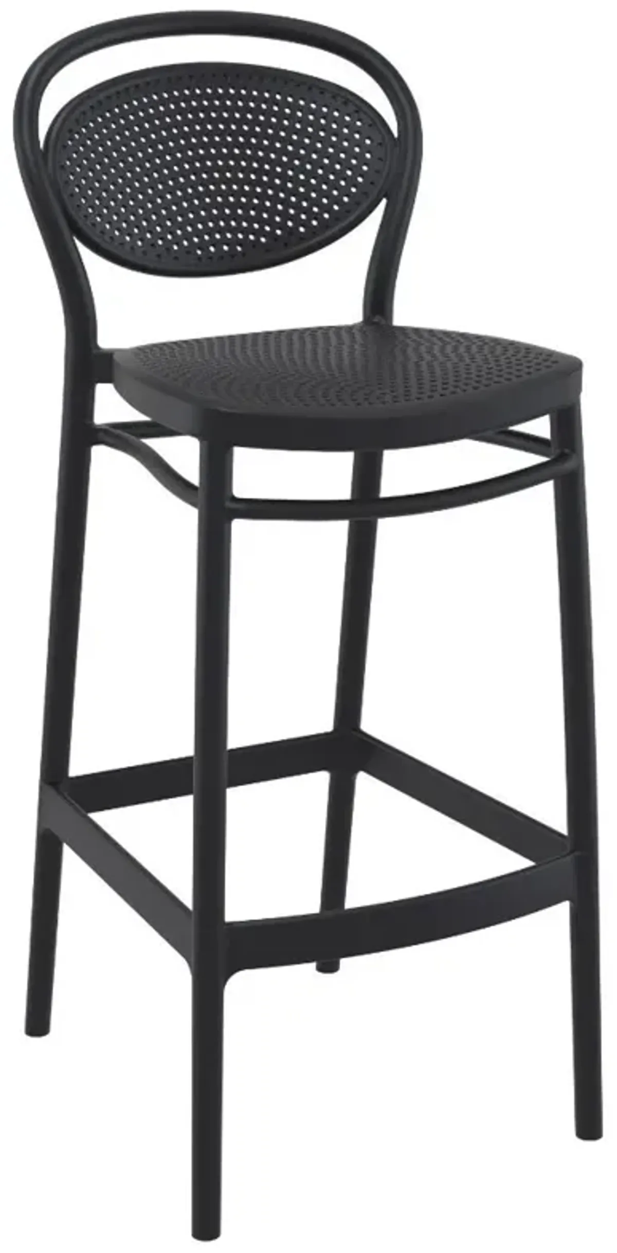 Compamia Sky Marcel Square Bar Set with 2 Barstools Black