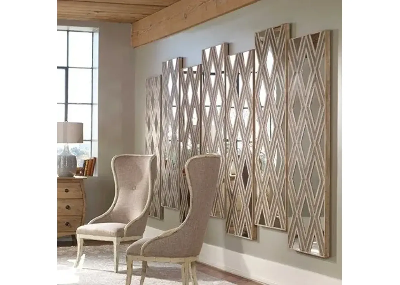 Uttermost Tahira Geometric Argyle Pattern Wall Mirror