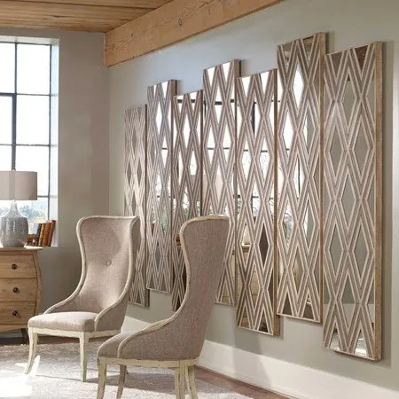 TAHIRA GEOMETRIC ARGYLE PATTERN WALL MIRROR