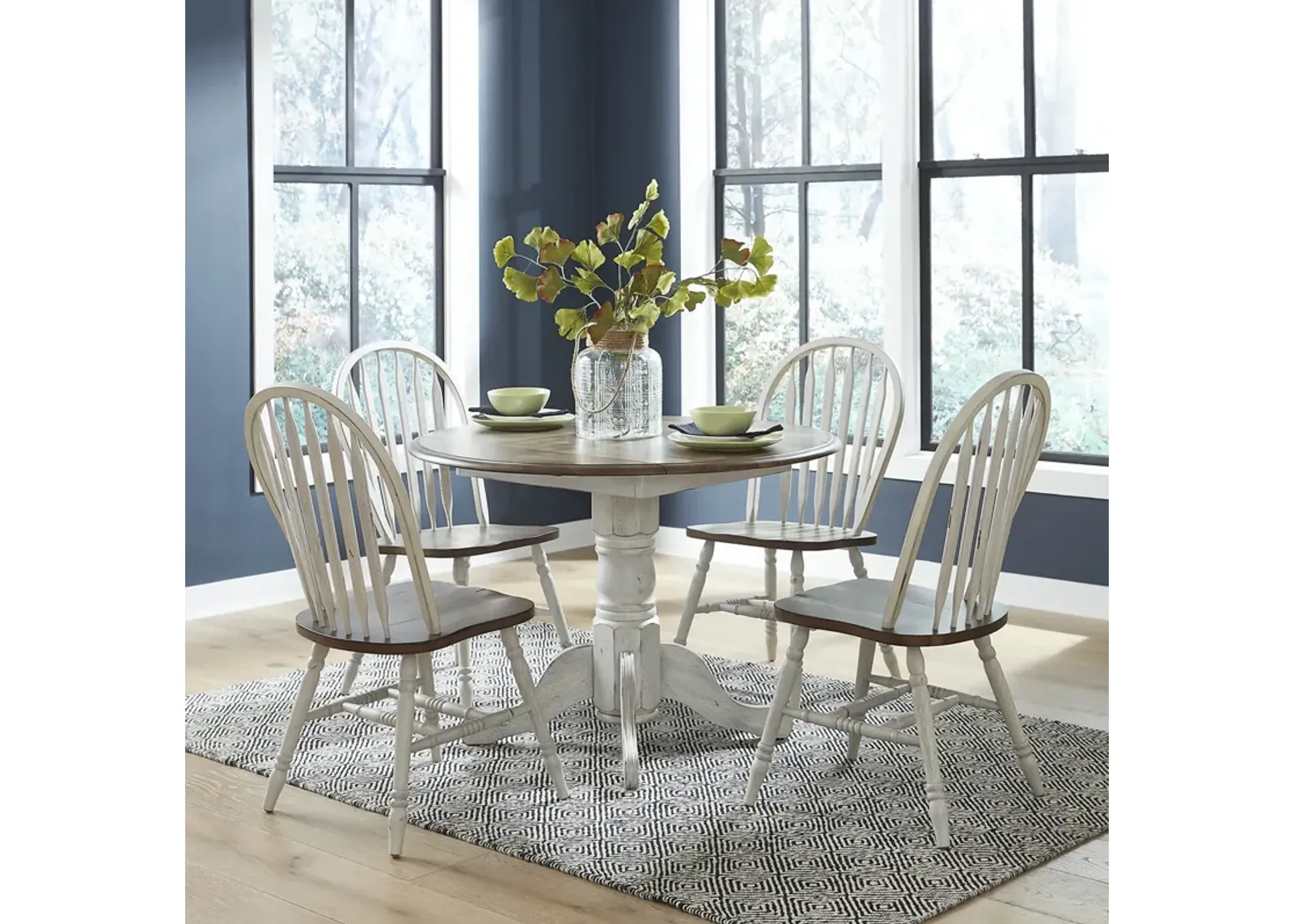 Liberty Furniture 5-Piece Drop Leaf Dining Table Set Carolina Crossing