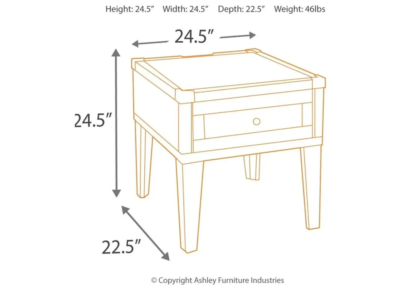 Ashley Todoe Dark Gray End Table