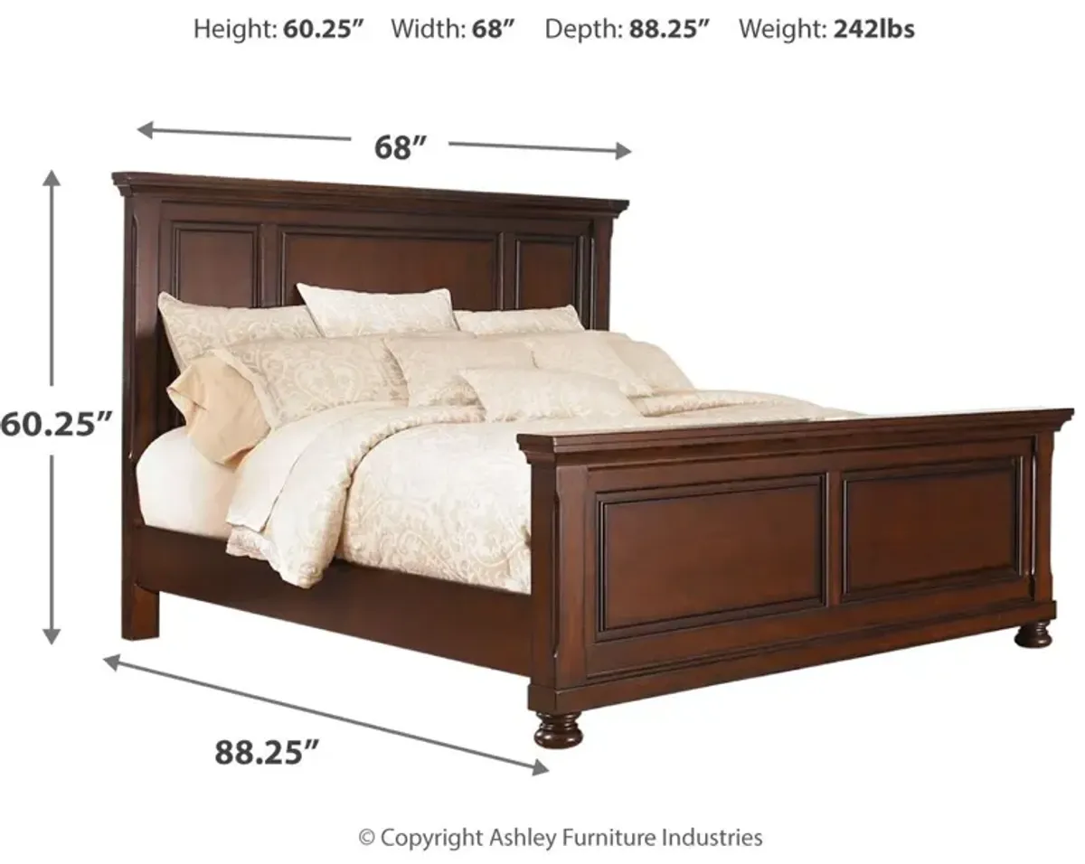 Ashley Porter Queen Panel Bed Rustic Brown Millennium