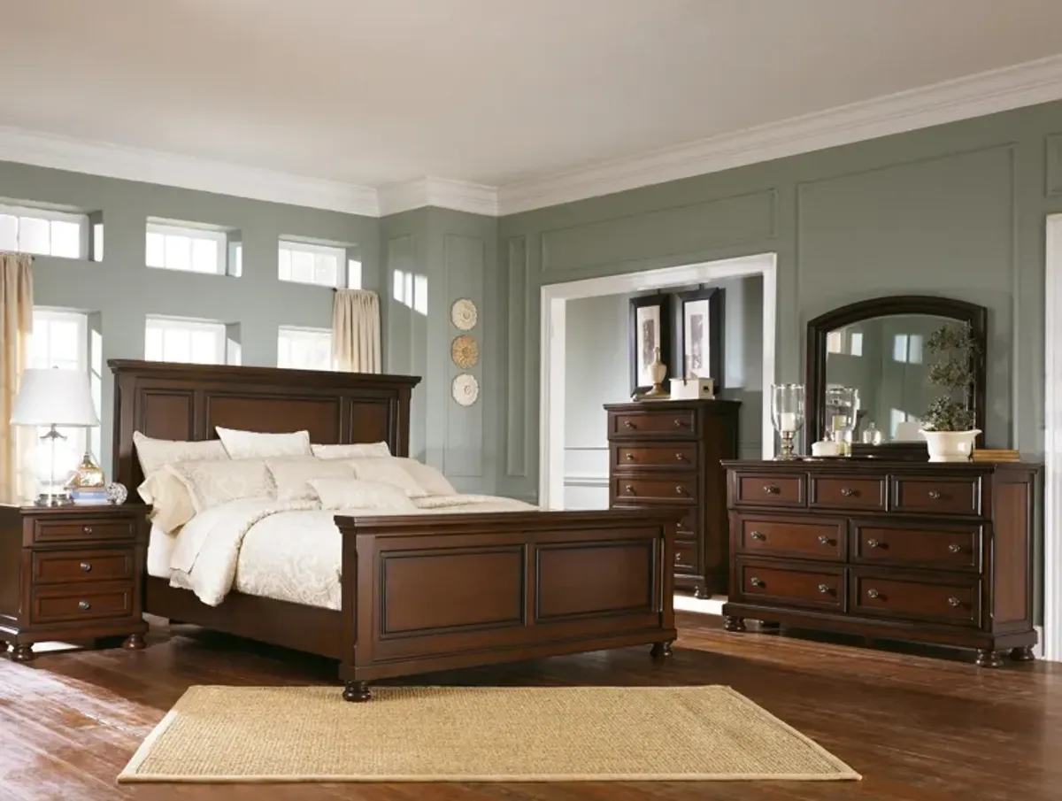 Ashley Porter Queen Panel Bed Rustic Brown Millennium