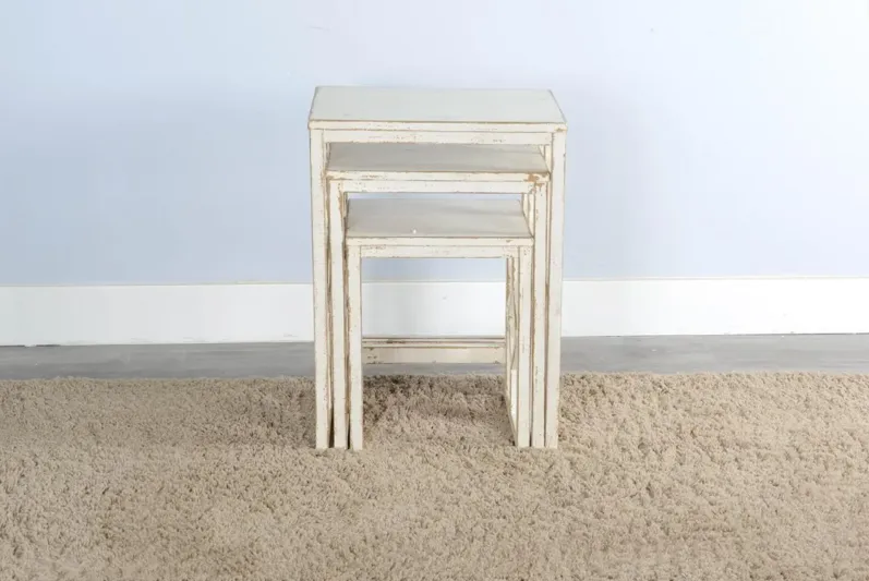 MARINA WHITE SAND NESTING TABLES