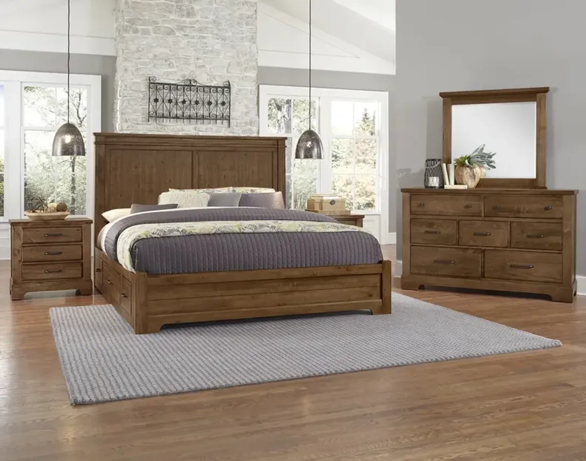 Vaughan-Bassett Cool Rustic Amber 3-Drawer Nightstand