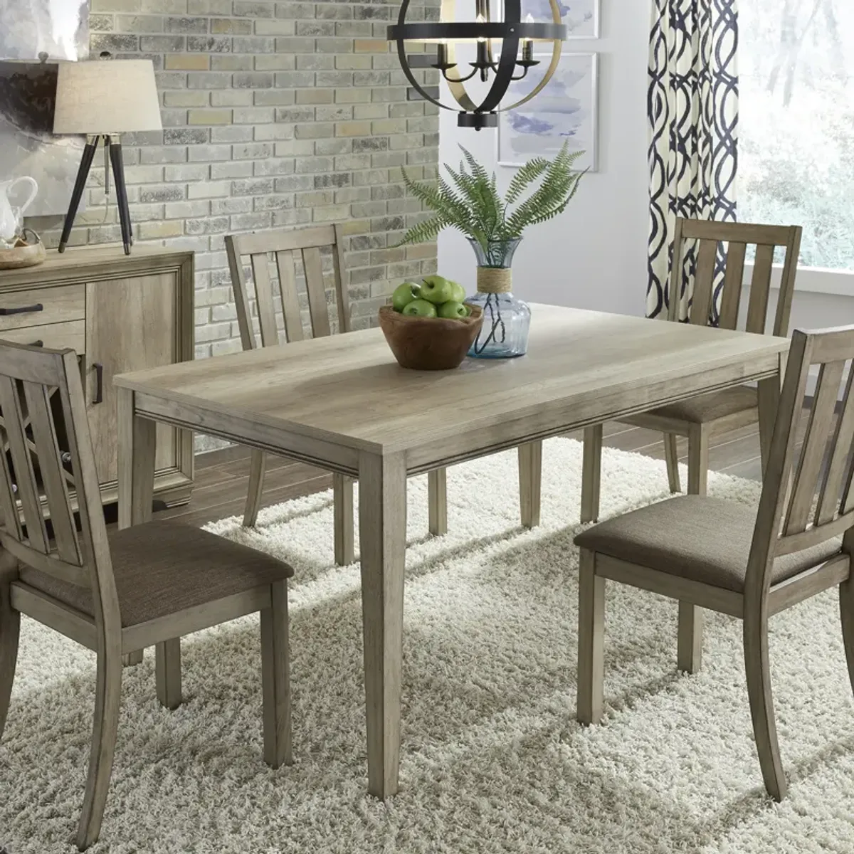 Liberty Furniture 5-Piece Sandstone Rectangular Dining Table Set Sun Valley