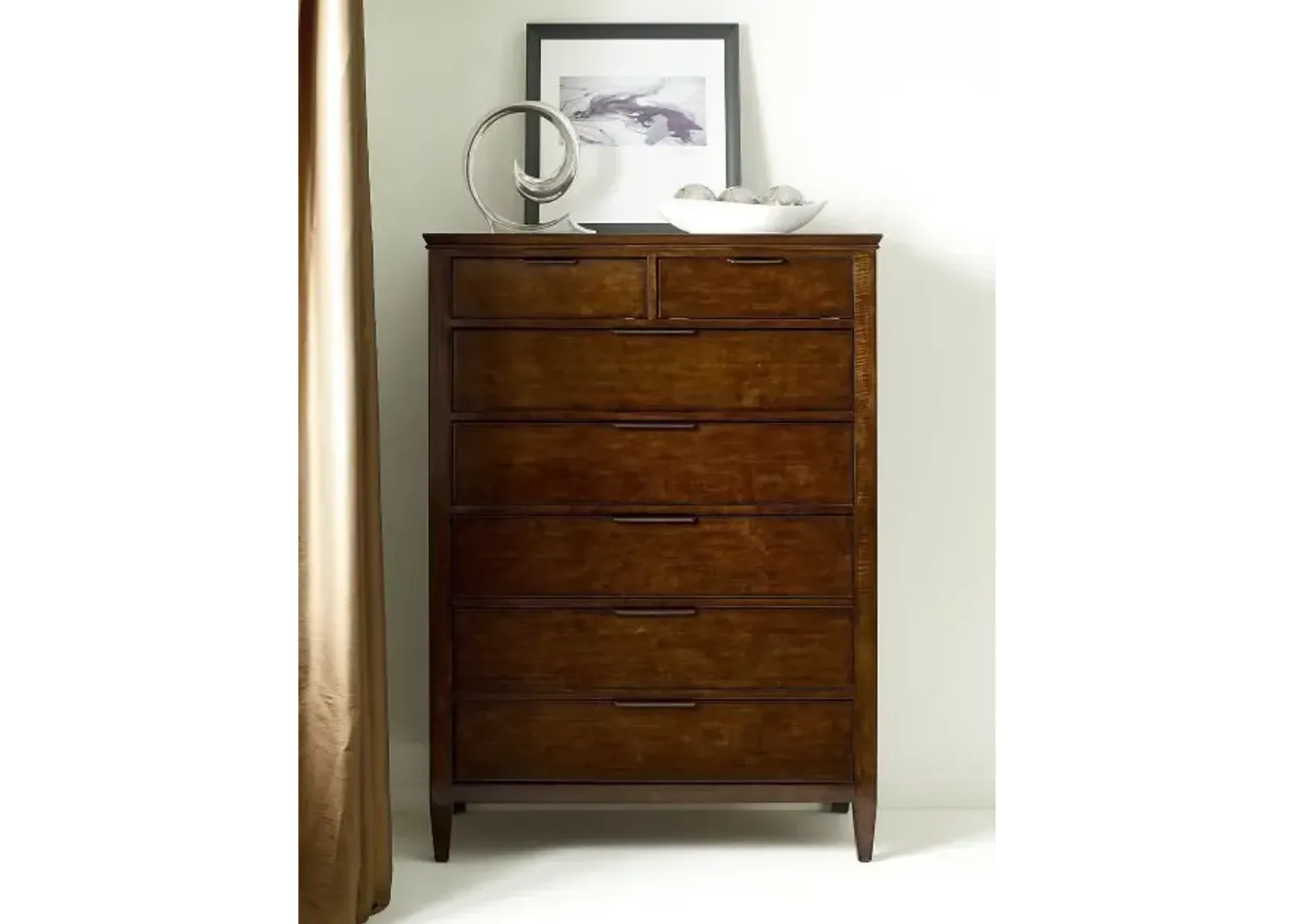 Kincaid Aiden Dark Brown Wooden 7-Drawer Chest