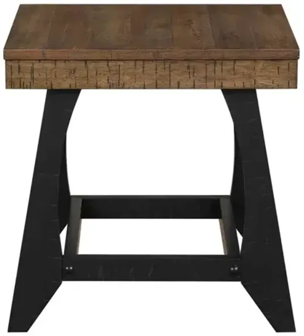 Steve Silver Ralston Caramel End Table In Ebony Finish