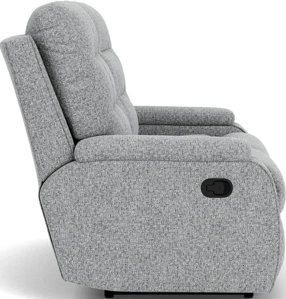 Flexsteel Kerrie Silver Tweed Reclining Loveseat