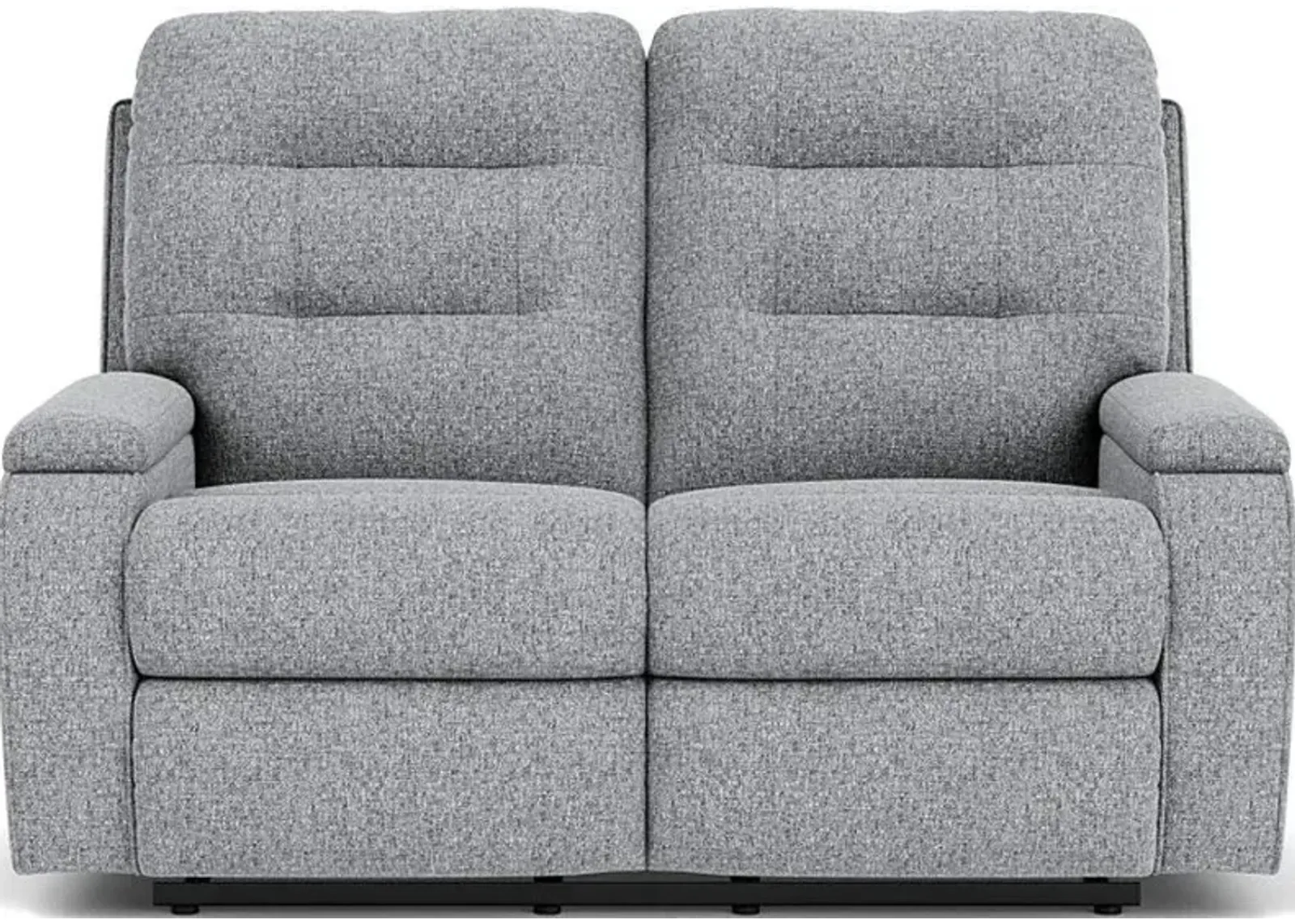 Flexsteel Kerrie Silver Tweed Reclining Loveseat