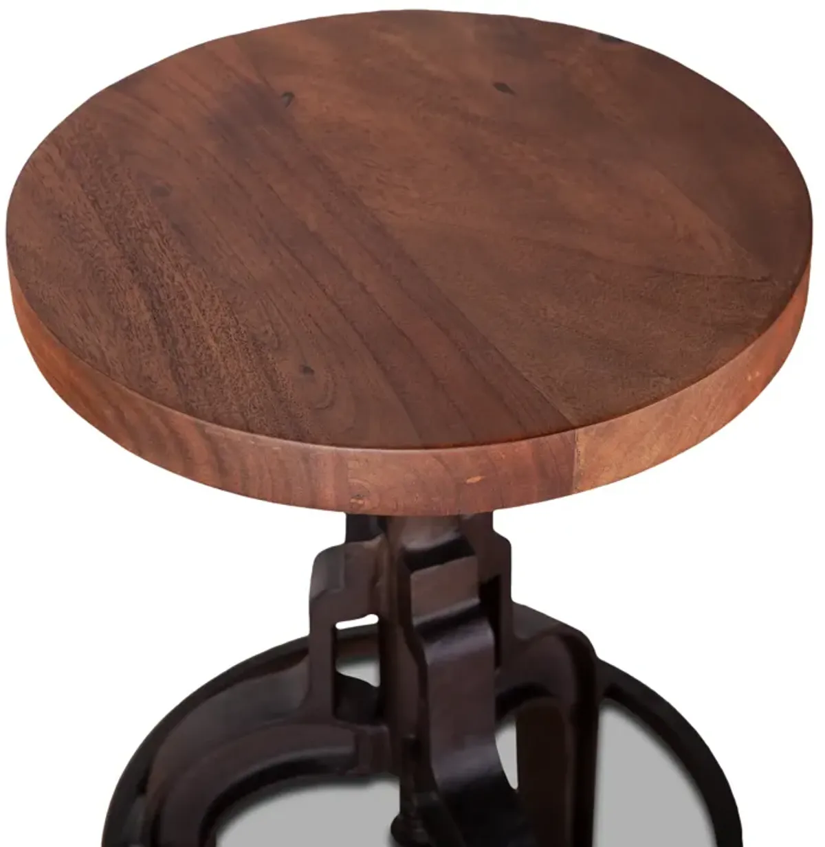 Home Trends Design Organic Forge Rustic Farmhouse Adjustable Height Stool