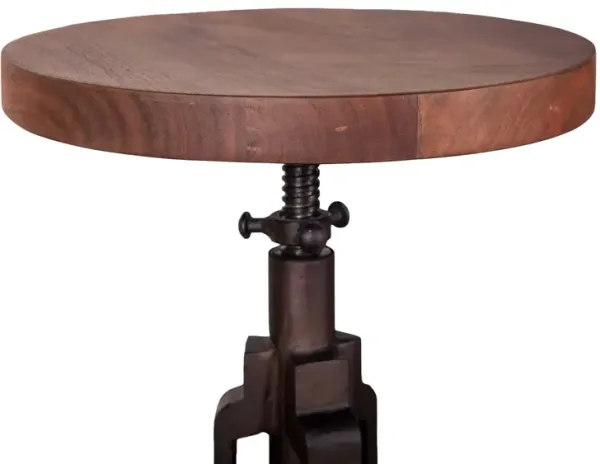 Home Trends Design Organic Forge Rustic Farmhouse Adjustable Height Stool