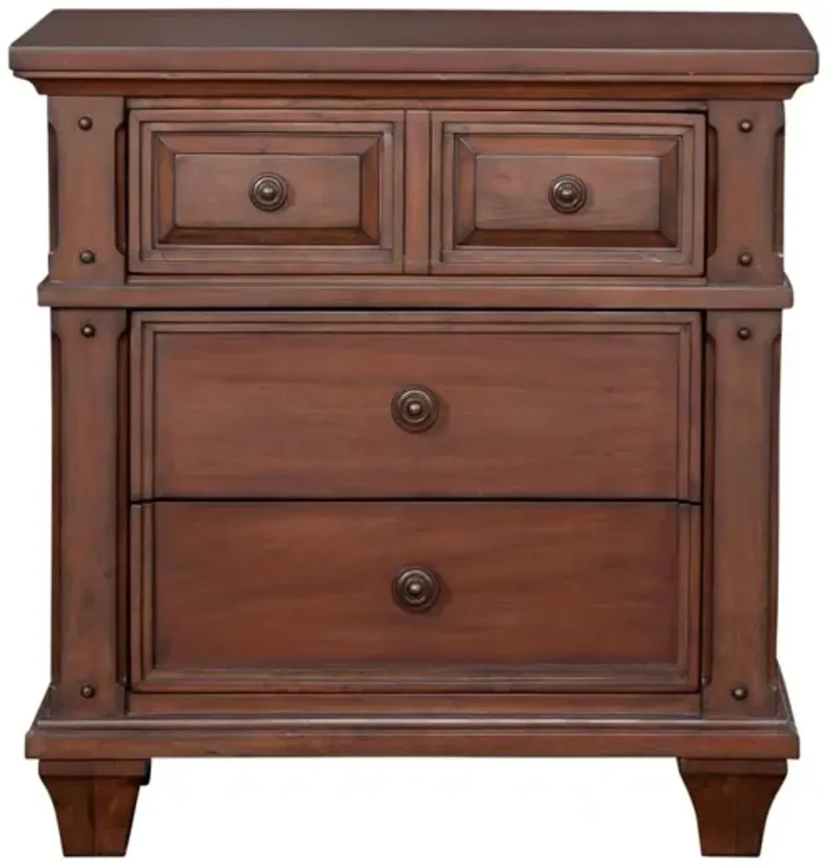 American Woodcrafters Sedona 3-Drawer Nightstand in Cinnamon Cherry