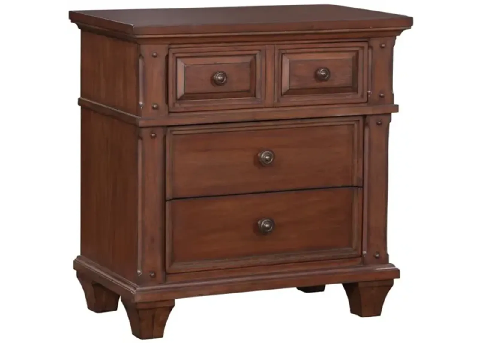 American Woodcrafters Sedona 3-Drawer Nightstand in Cinnamon Cherry