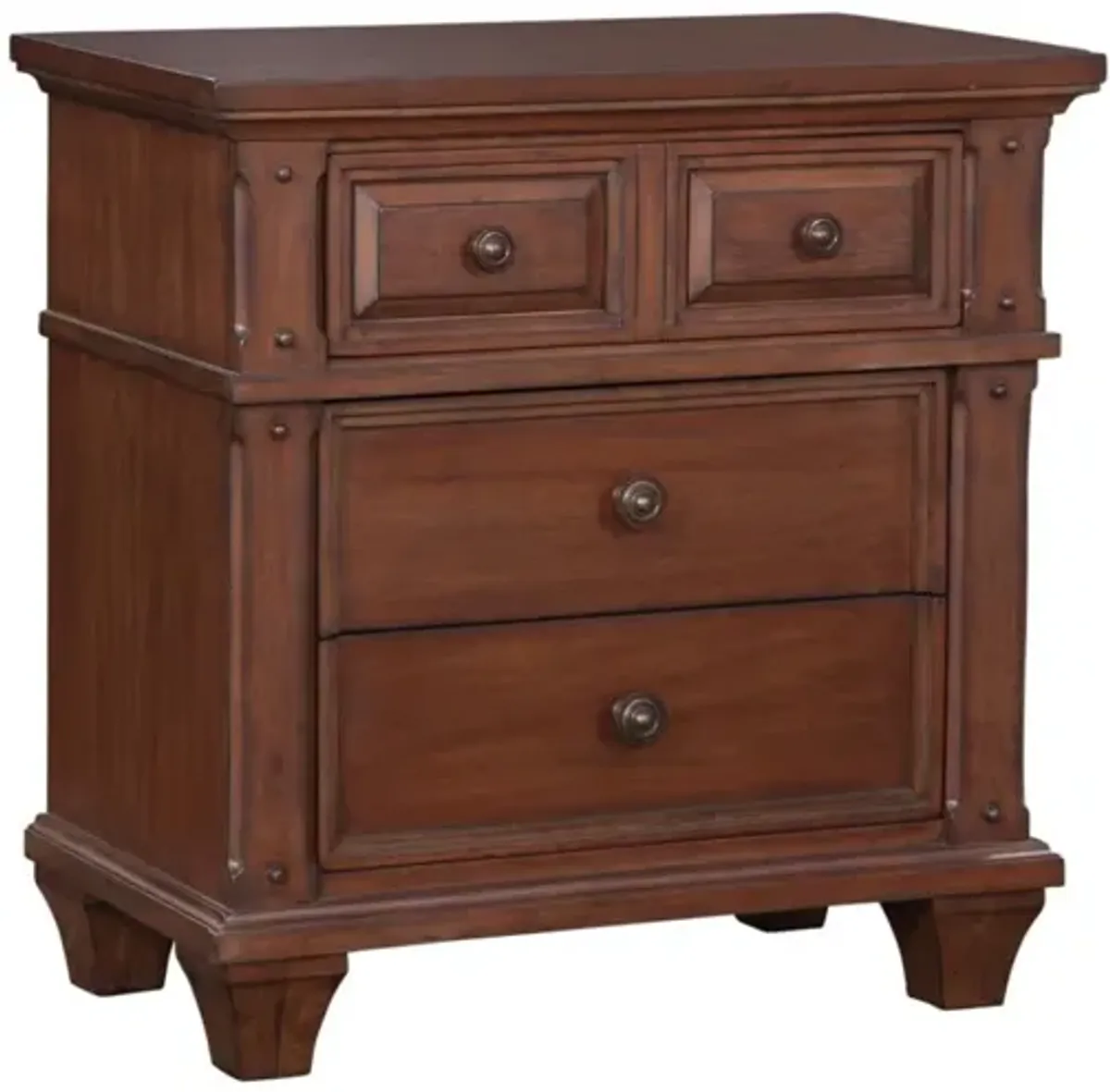 American Woodcrafters Sedona 3-Drawer Nightstand in Cinnamon Cherry