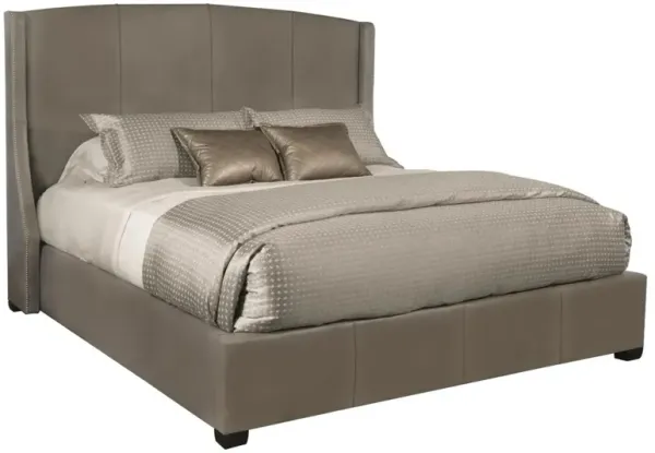 Bernhardt Cooper Leather Shelter Queen Bed