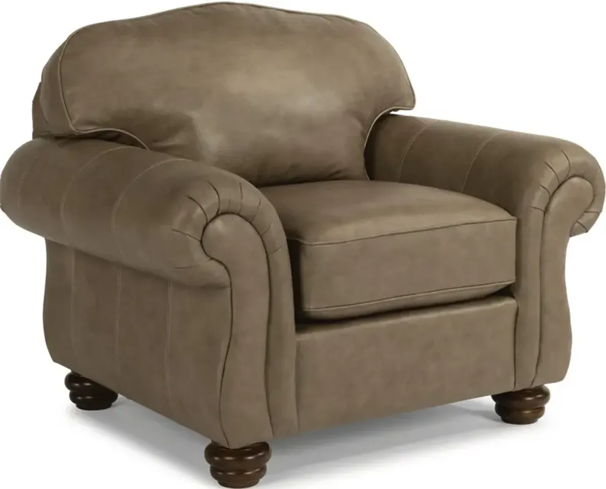 Flexsteel Bexley Leather Taupe Chair