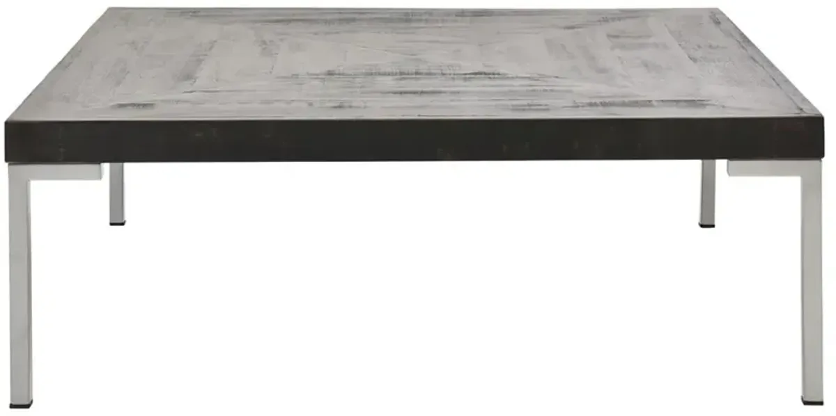 Noble Furniture Studio Square Cocktail Table in Kona Finish