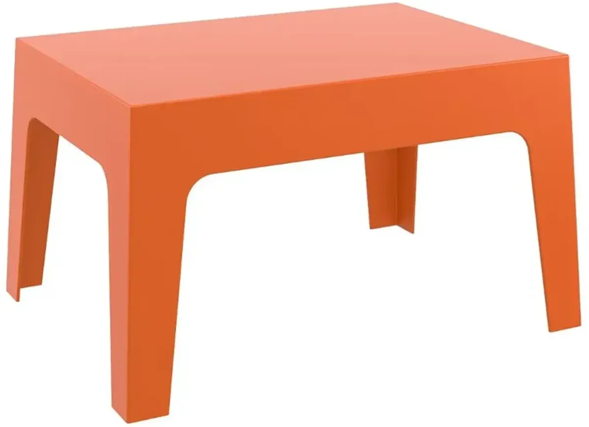 Compamia Box Resin Outdoor Coffee Table Orange