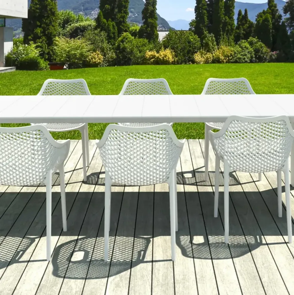 Compamia Air XL Extension Outdoor Dining Set 9-Piece White