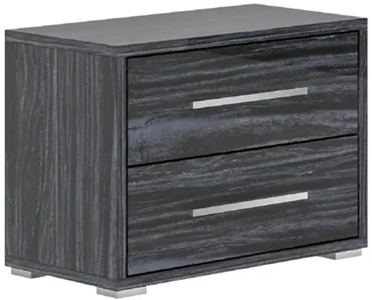 Chintaly Naples 2-Drawer Melamine Wood Nightstand