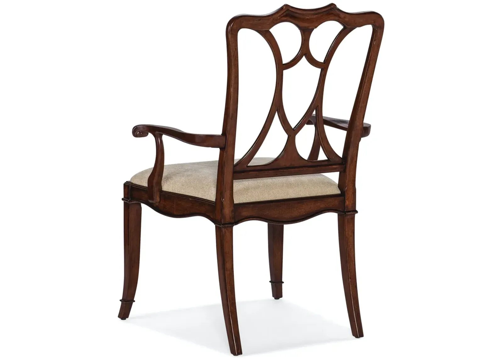 Hooker Furniture Charleston Upholstered Seat Brown Armchair