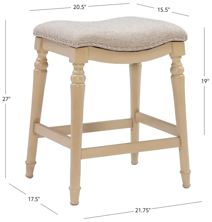 HAYES BIG & TALL COUNTER STOOL - CREAM