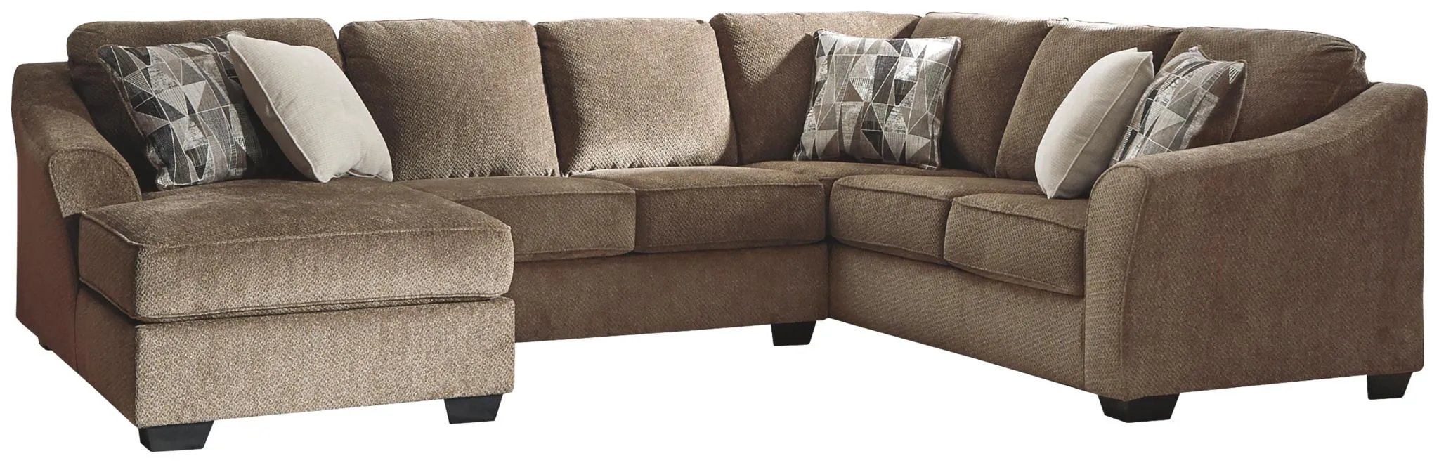 GRAFTIN 3-PIECE SECTIONAL WITH CHAISE TEAK BENCHCRAFT