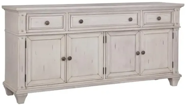 American Woodcrafters Sedona 72 Inch Cobblestone White Media Entertainment TV Stand