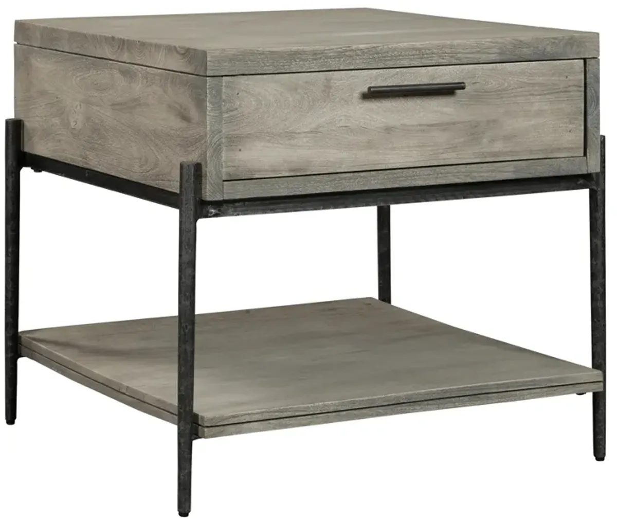 Hekman End Table with Drawer Gray Bedford Park