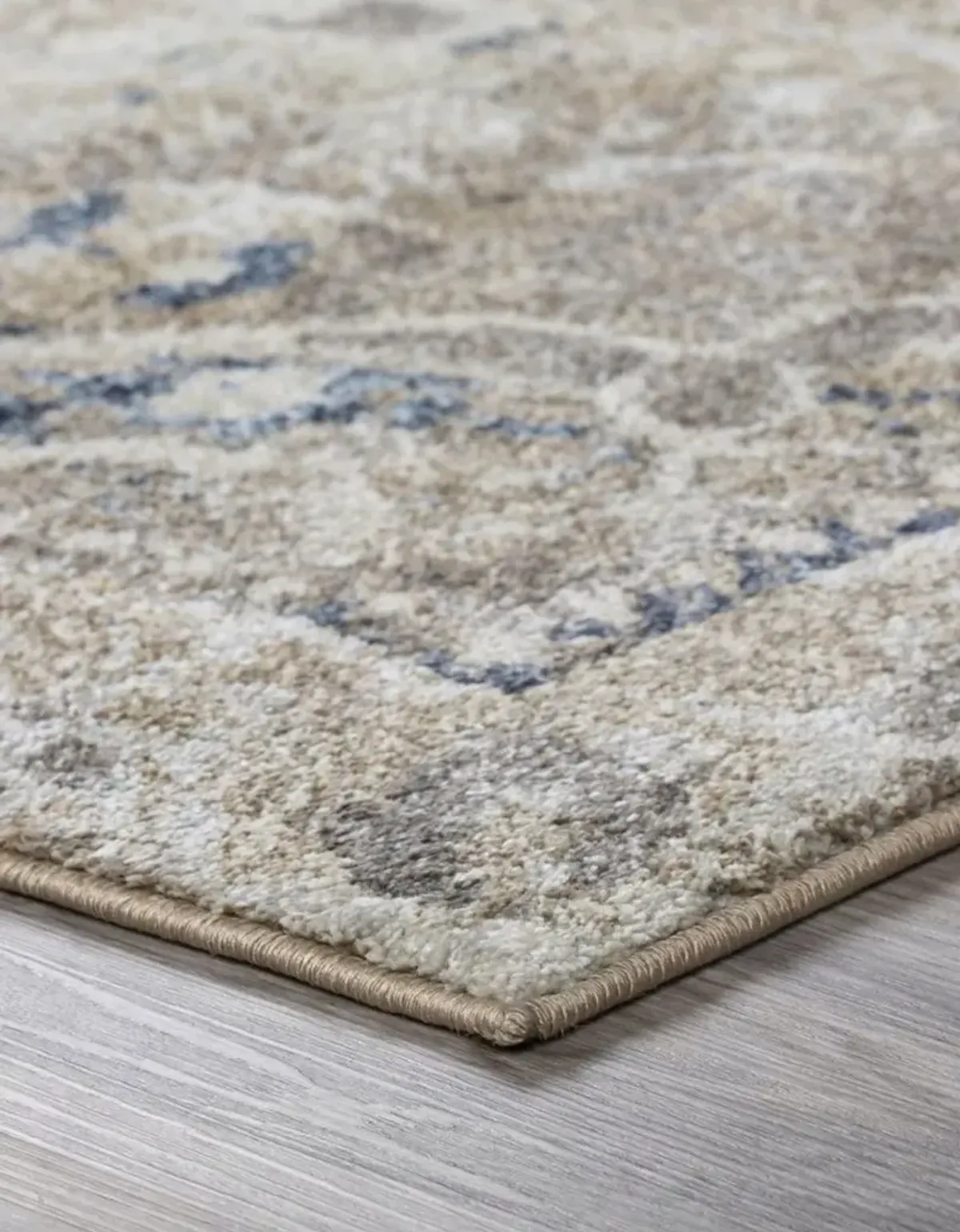 Dalyn Elegant Vintage-Inspired Antigua Linen 5'X8' Area Rug in Distressed Grey & Soft Blue