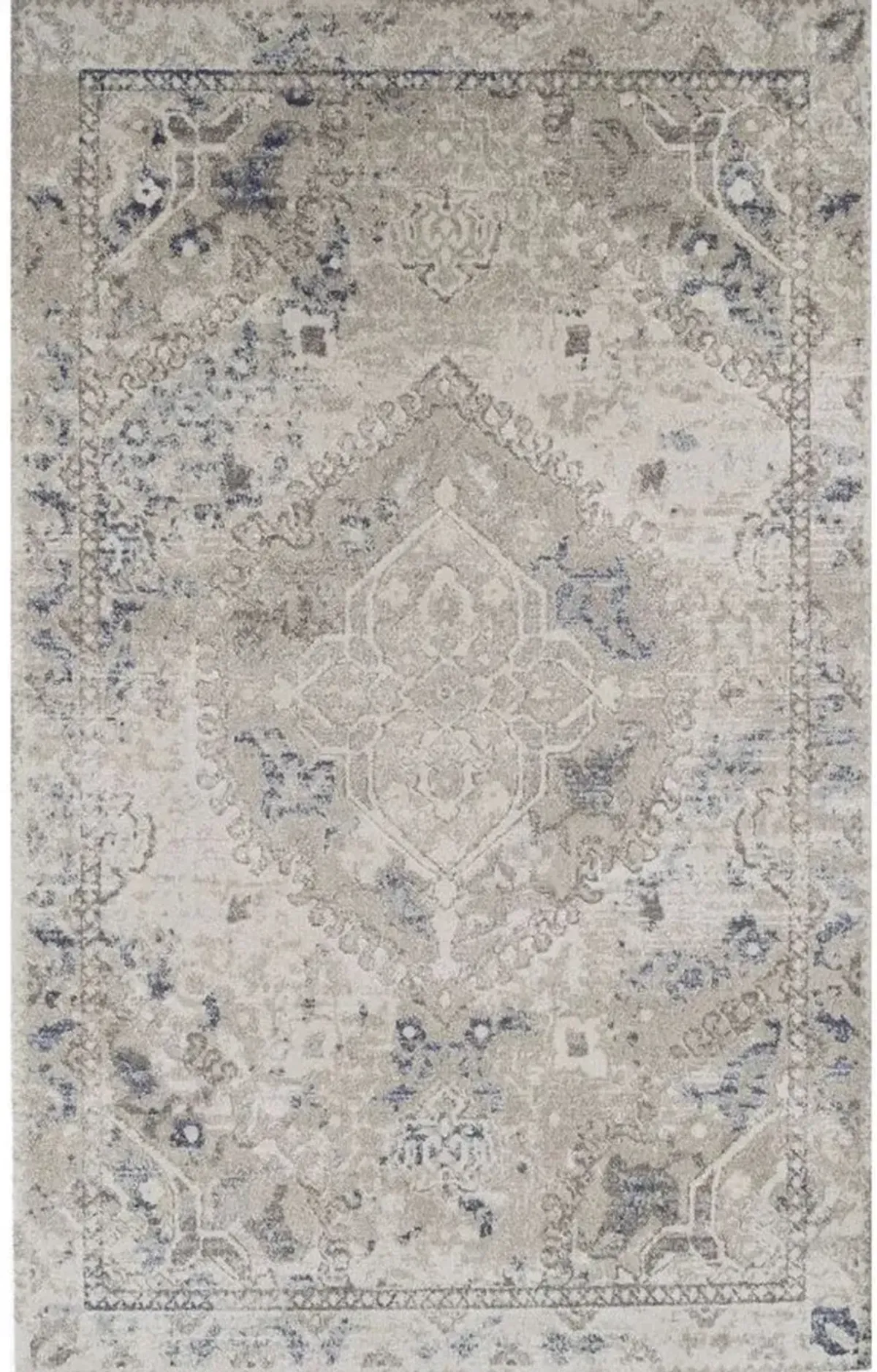 Dalyn Elegant Vintage-Inspired Antigua Linen 5'X8' Area Rug in Distressed Grey & Soft Blue