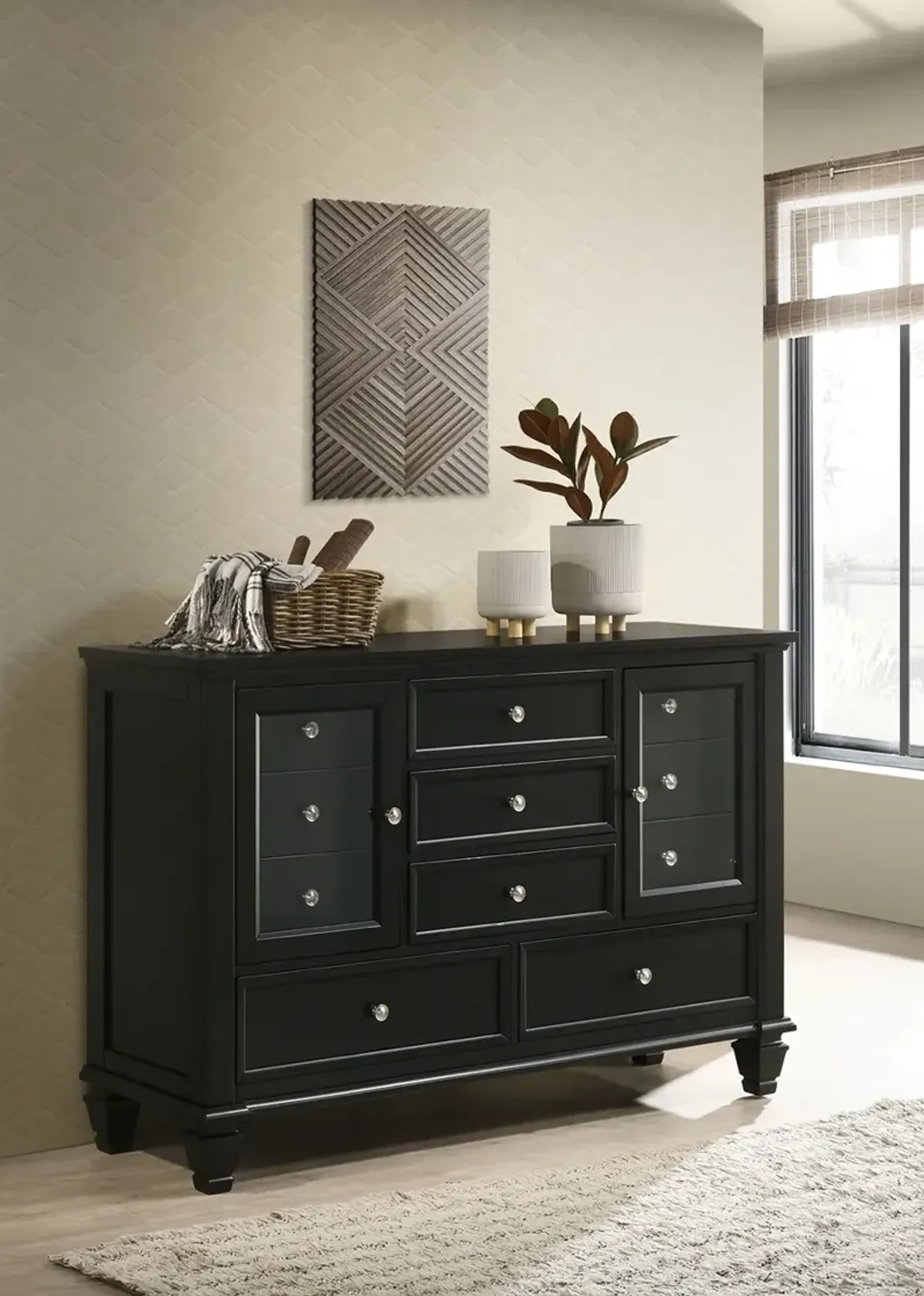 Coaster Sandy Beach 11-Drawer Dresser Black