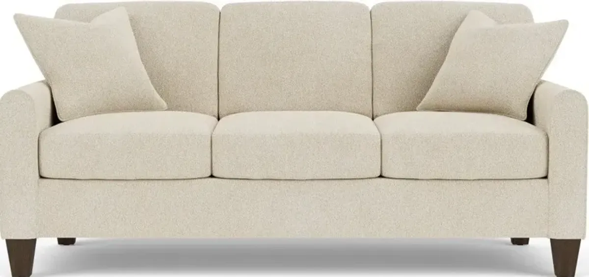 Flexsteel South Haven Transitional White Shell Sofa