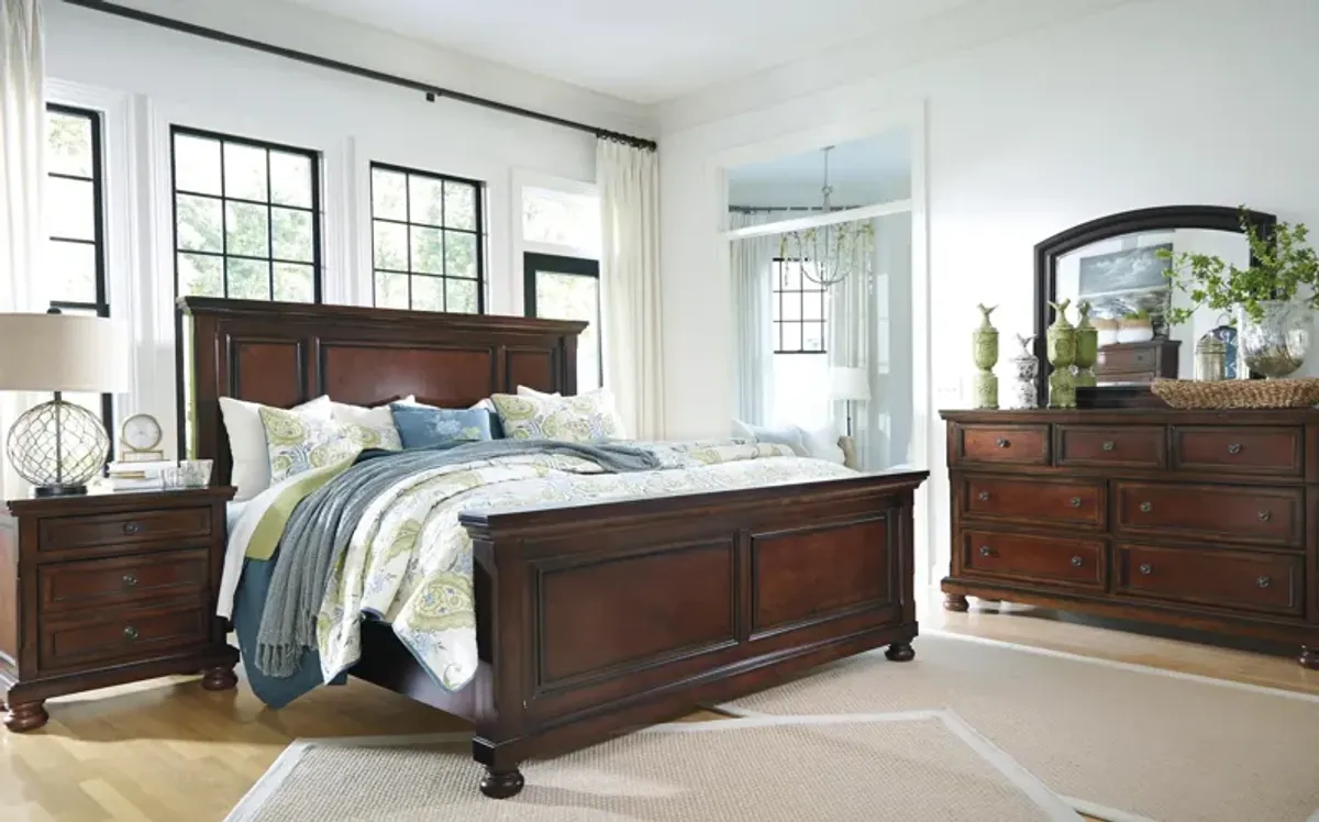 Ashley Porter California King Panel Bed Rustic Brown Millennium